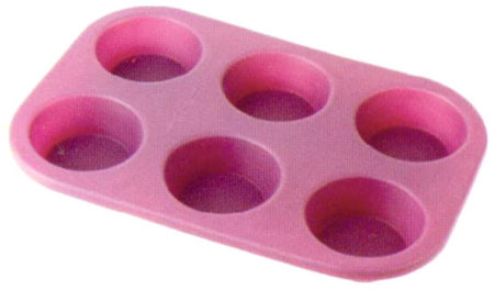 Silicone 6 cup  muffin cake mould SP1308