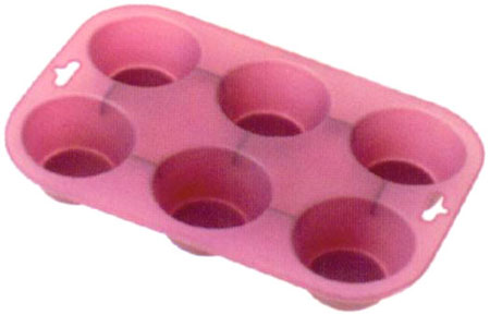 Silicone 6 cup  muffin cake mould SP1309