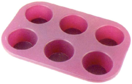 Silicone 6 cup muffin cake mould SP1311