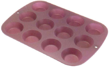 Silicone 12 cup  bun muffin cake mould SP1323