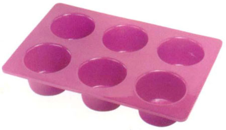 Silicone 6 cup  muffin cake mould SP1329